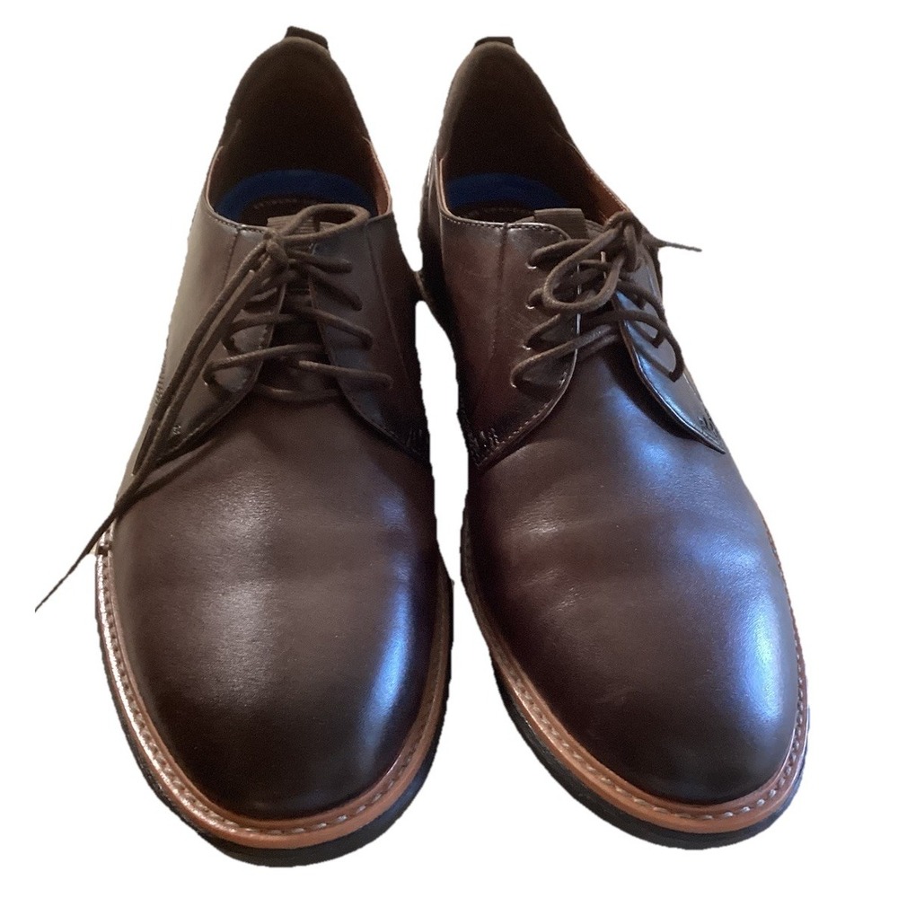 Clarks Mens Extreme Comfort Sz 12 Dress Casual Oxford Shoes Brown Leather